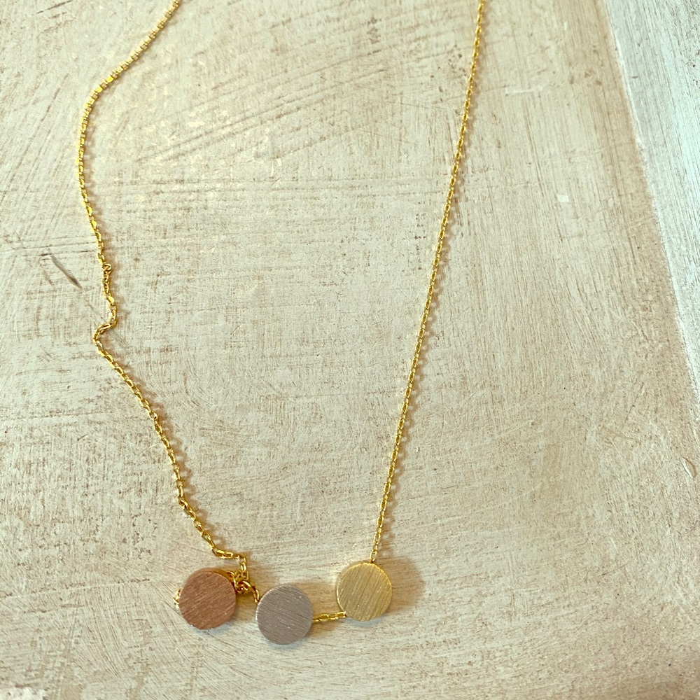 Bronze Silver and Gold Necklace